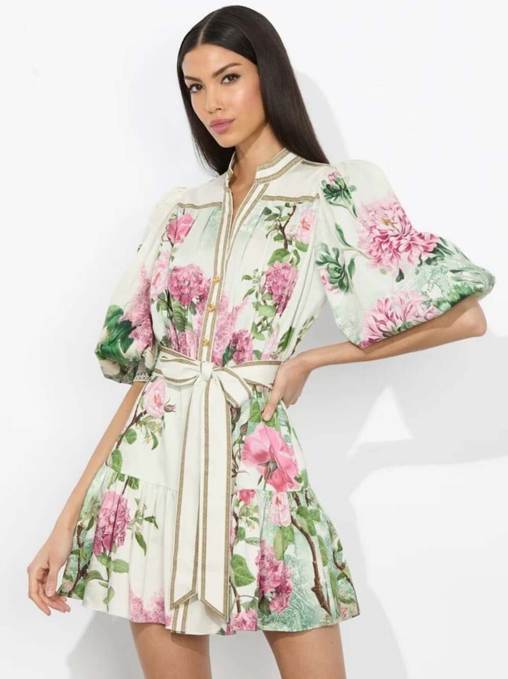 Alice + Olivia Cora Rose Whisper Cotton Dress Small NWT $495